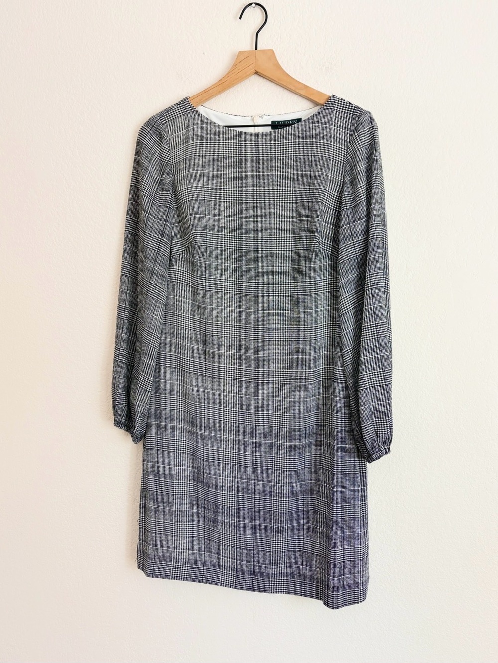 Ralph Lauren Grey Plaid Shift Dress